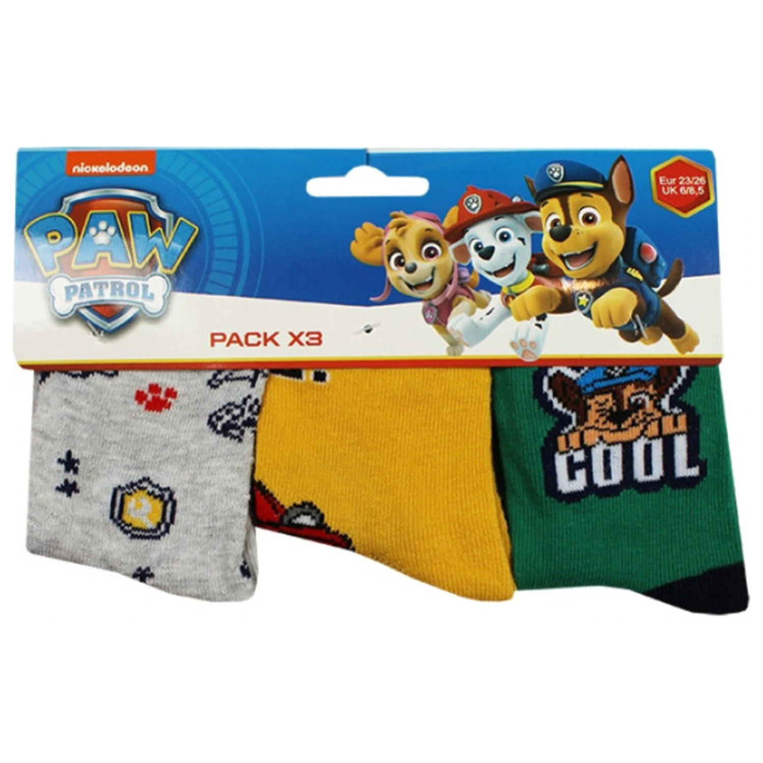 Paw Patrol Cool Pups detské ponožky 27/30 produktová fotografia