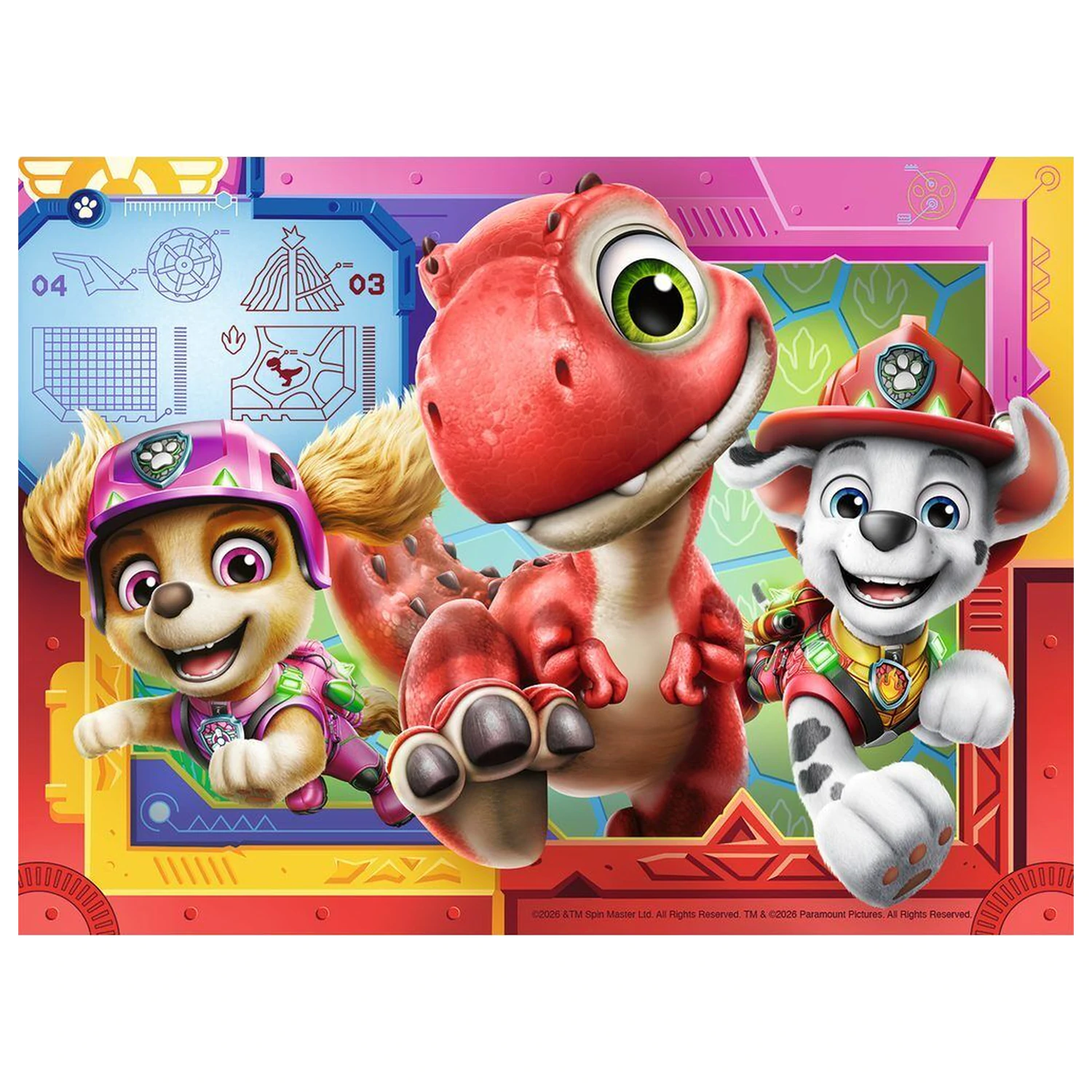 Paw Patrol Dino Movie puzzle 12-16-20-24 kusov produktová fotografia