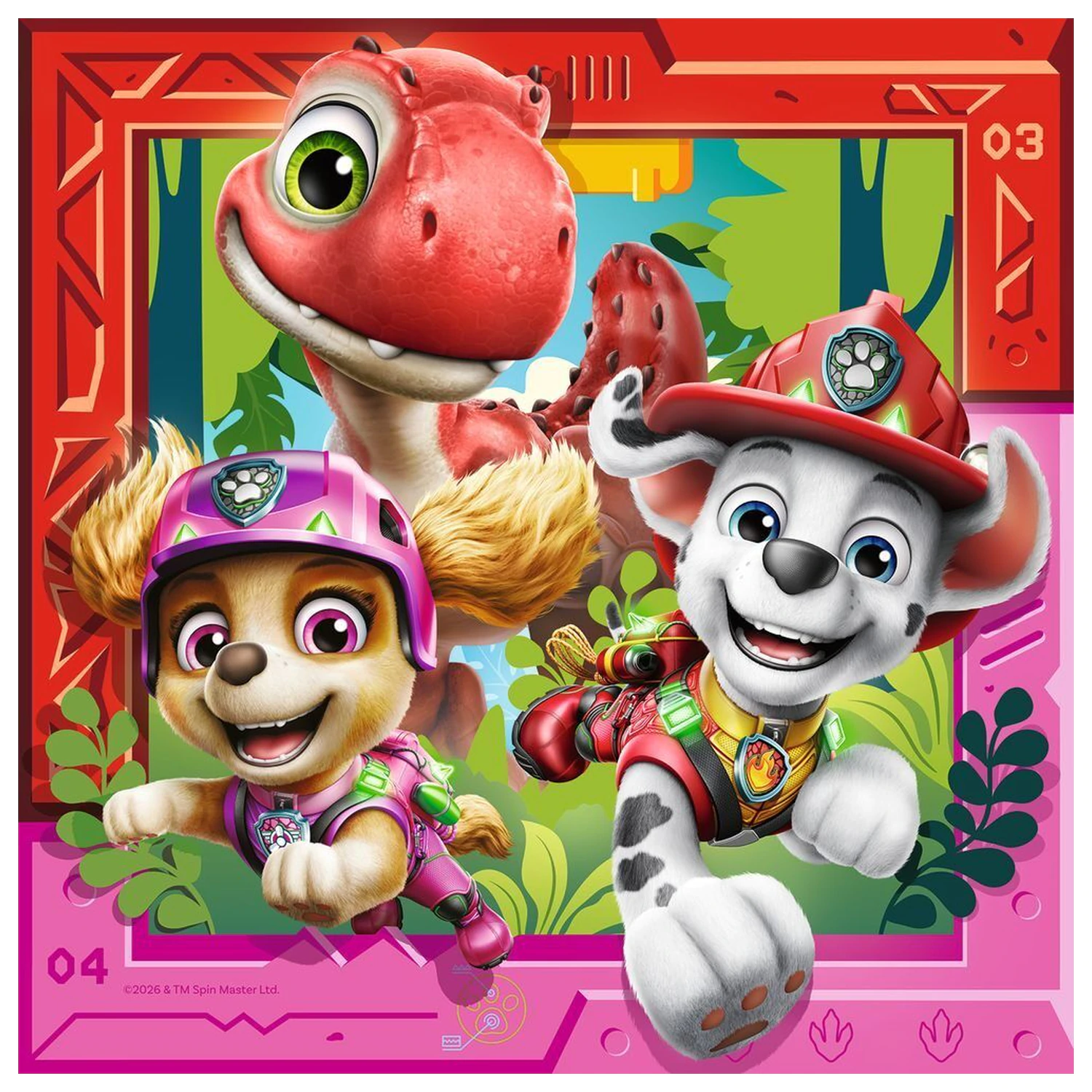 Paw Patrol Dino Movie puzzle 3x49ks produktová fotografia