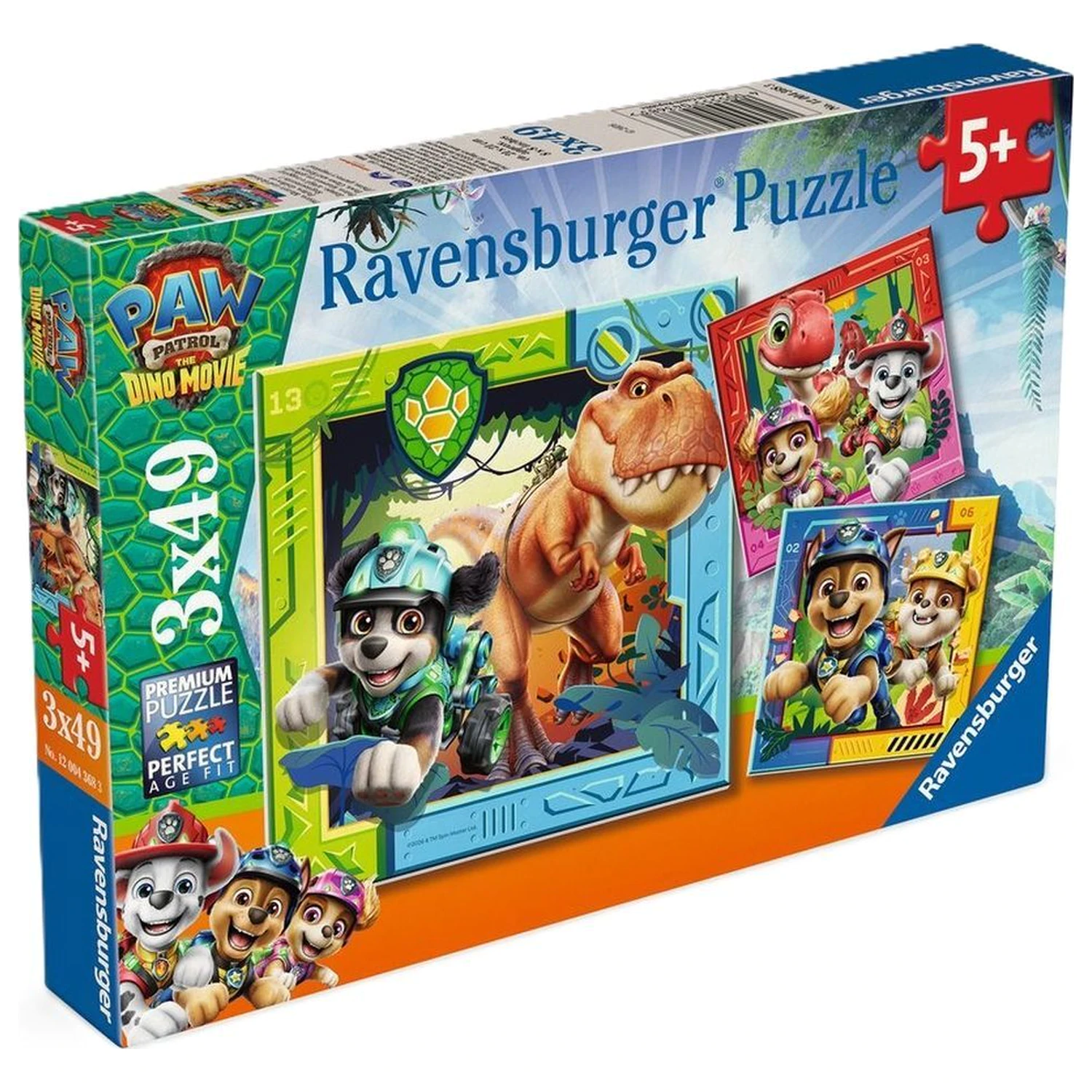 Paw Patrol Dino Movie puzzle 3x49ks produktová fotografia