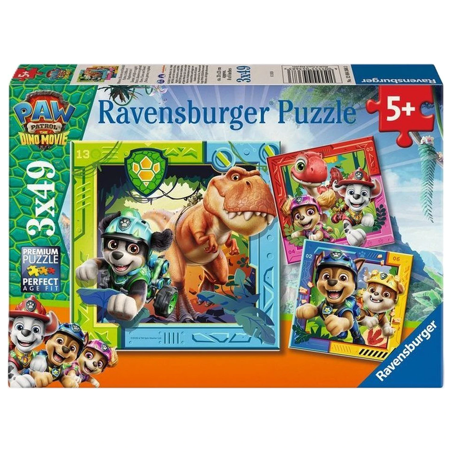 Paw Patrol Dino Movie puzzle 3x49ks produktová fotografia