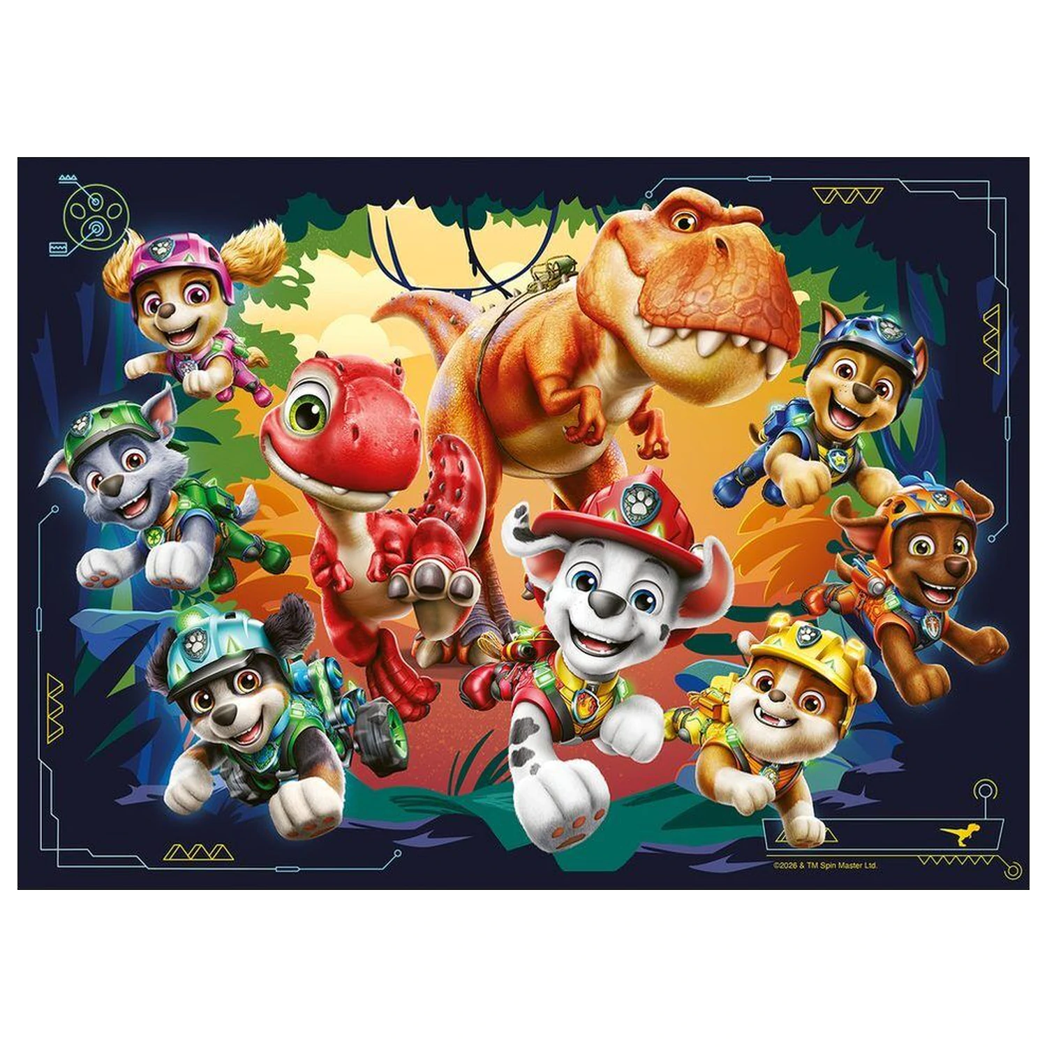 Paw Patrol Dino Movie puzzle 4x42 kusov produktová fotografia