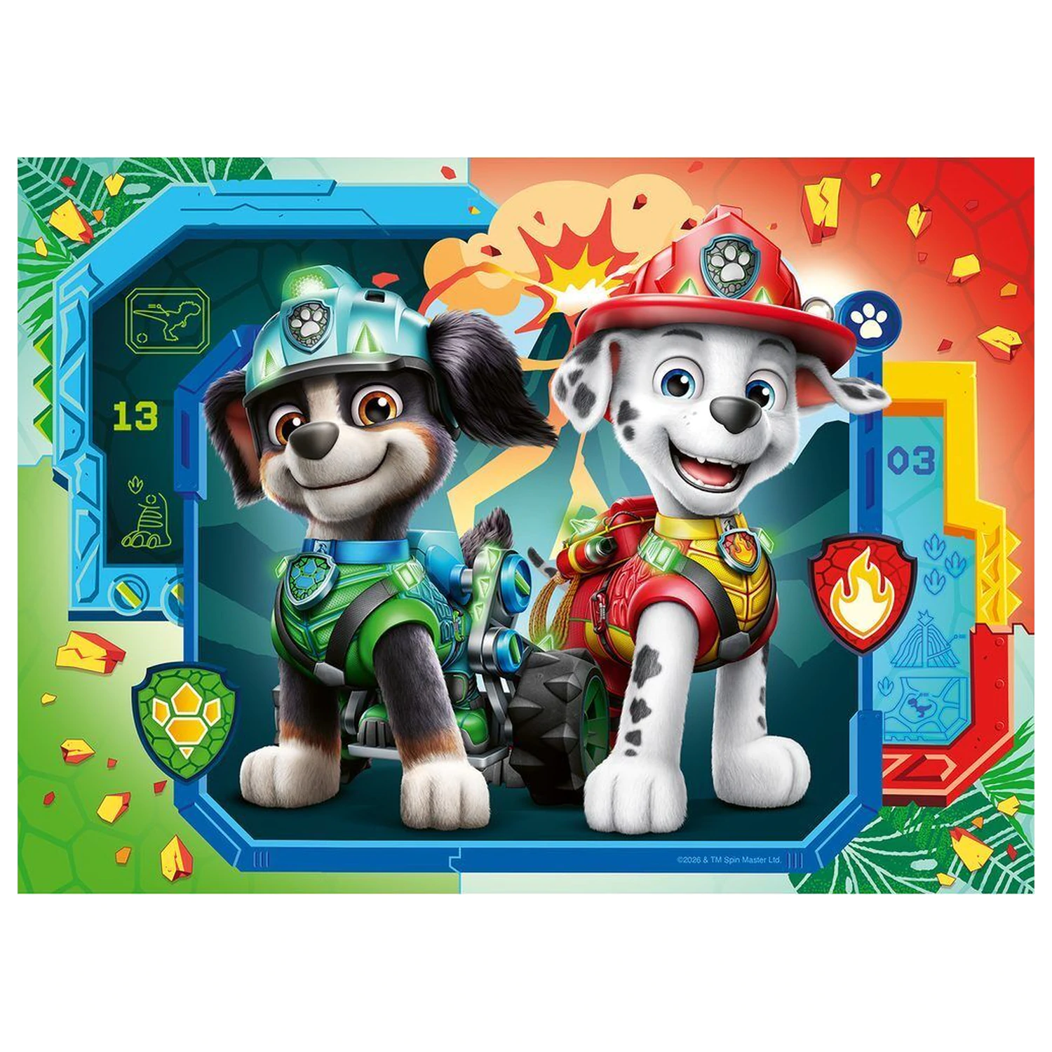 Paw Patrol Dino Movie puzzle 4x42 kusov produktová fotografia