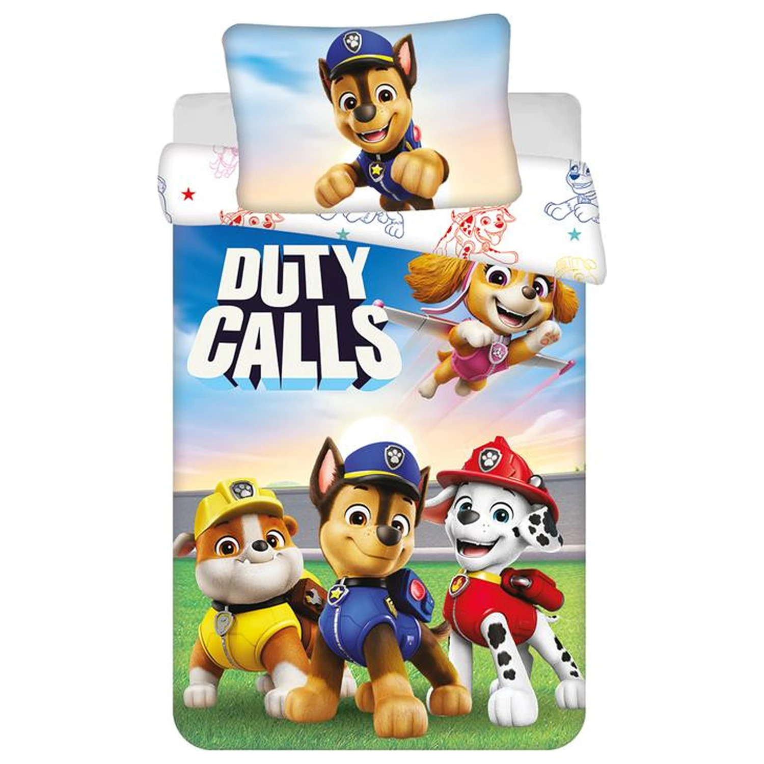Paw Patrol Duty Calls detská, predškolská obliečka na perinu produktová fotografia