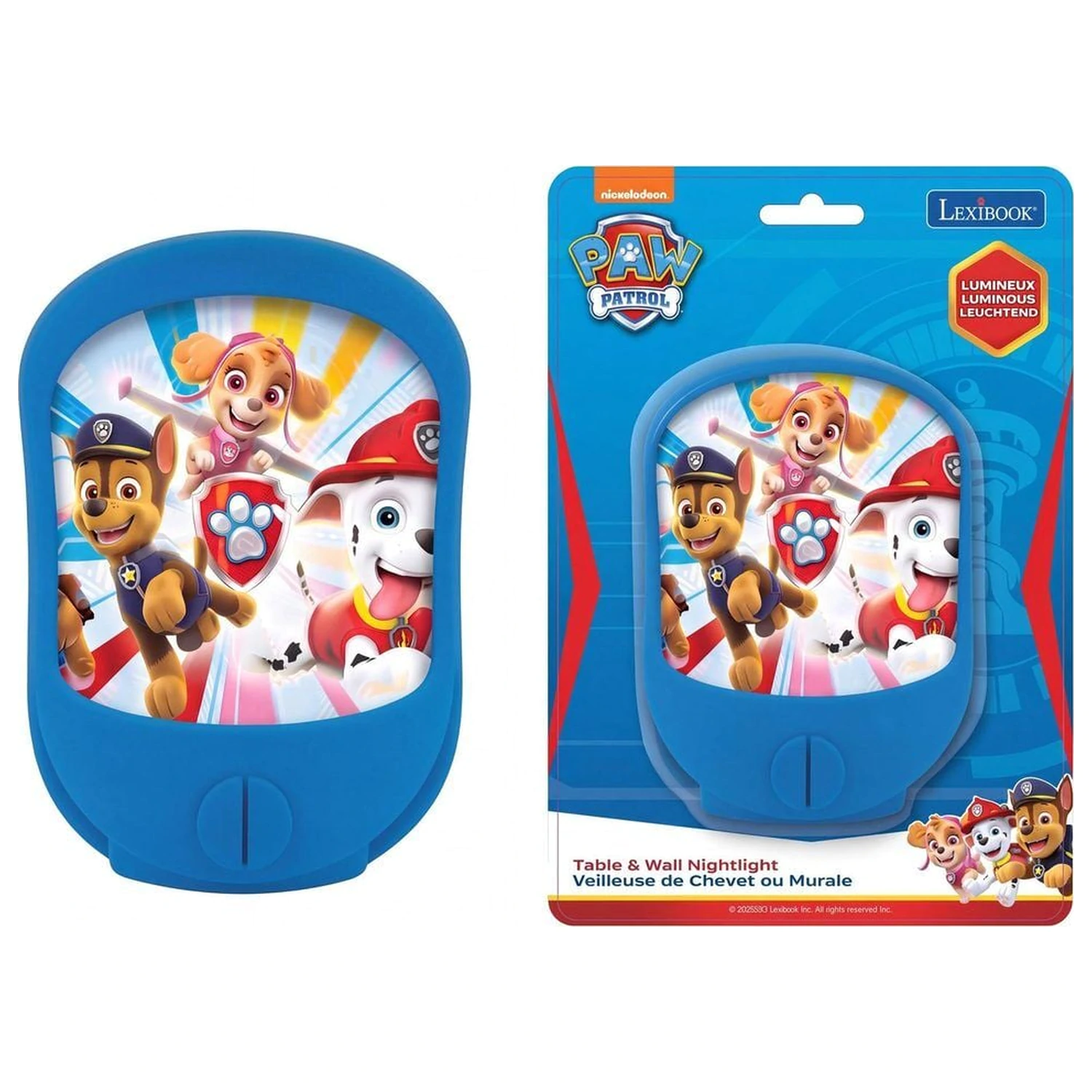 Paw Patrol nástenné a stolné nočné svetlo produktová fotografia