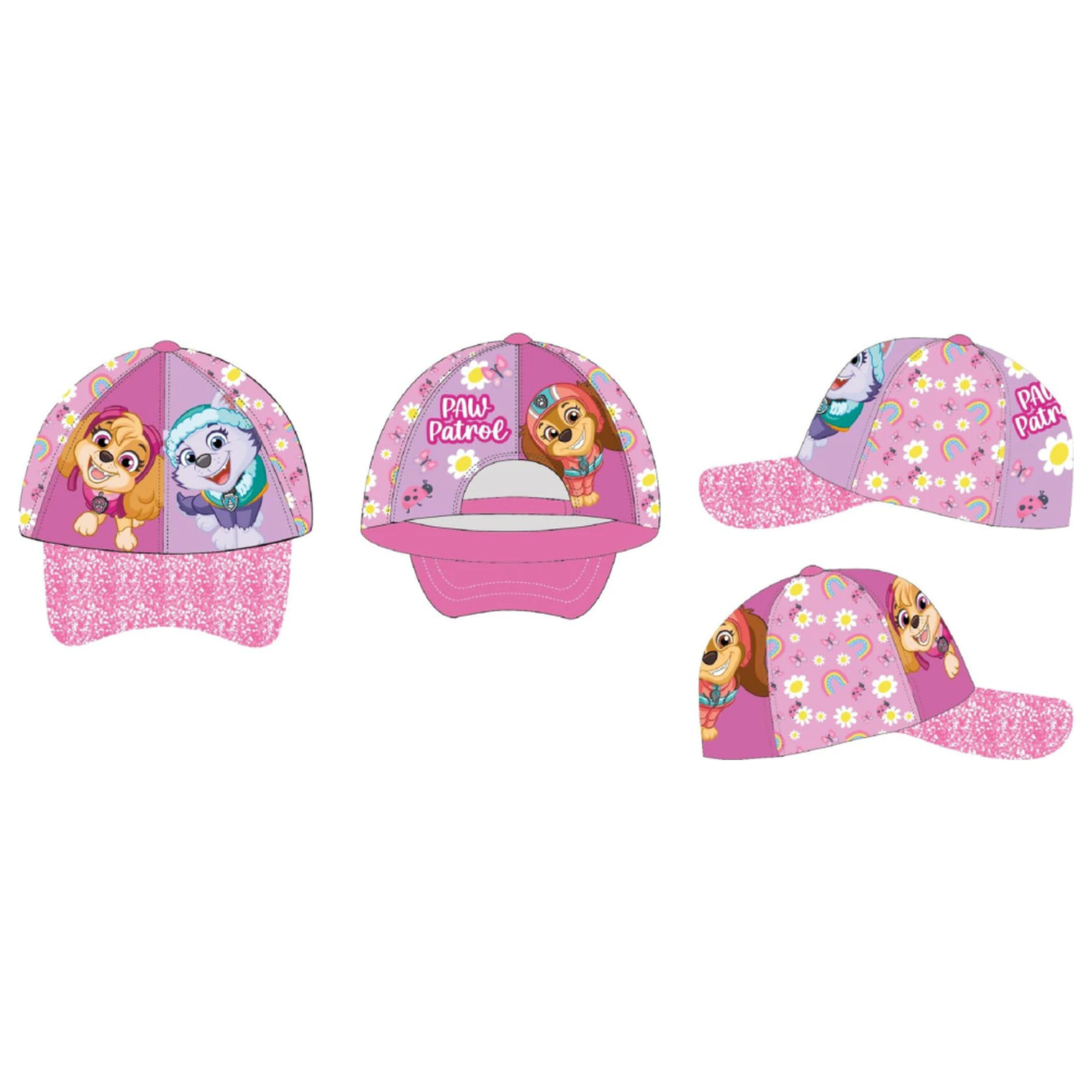 Paw Patrol Flowers and Rainbows detská baseballová čiapka 52 cm produktová fotografia