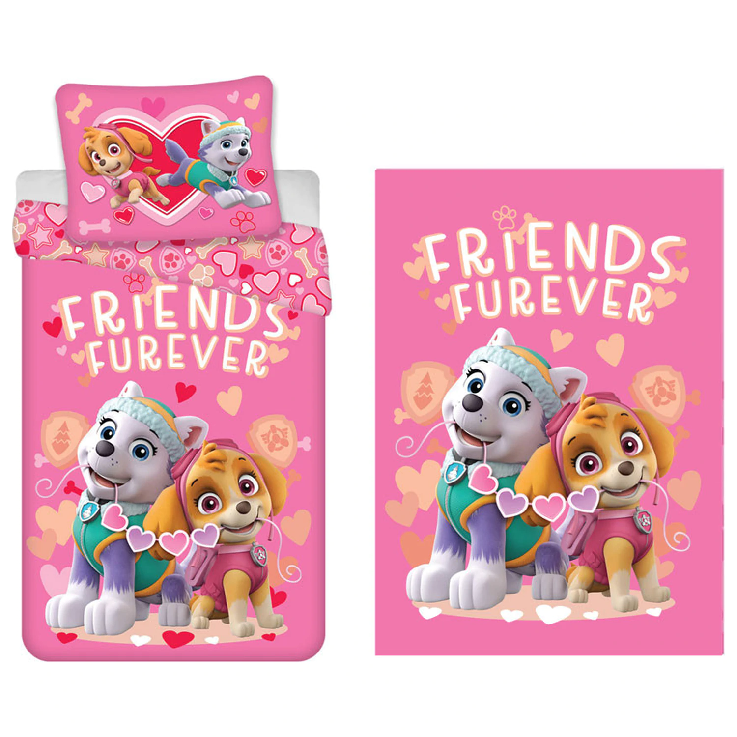 Paw Patrol Friends Furever Detský, predškolský set obliečky na paplón a flísovej deky produktová fotografia