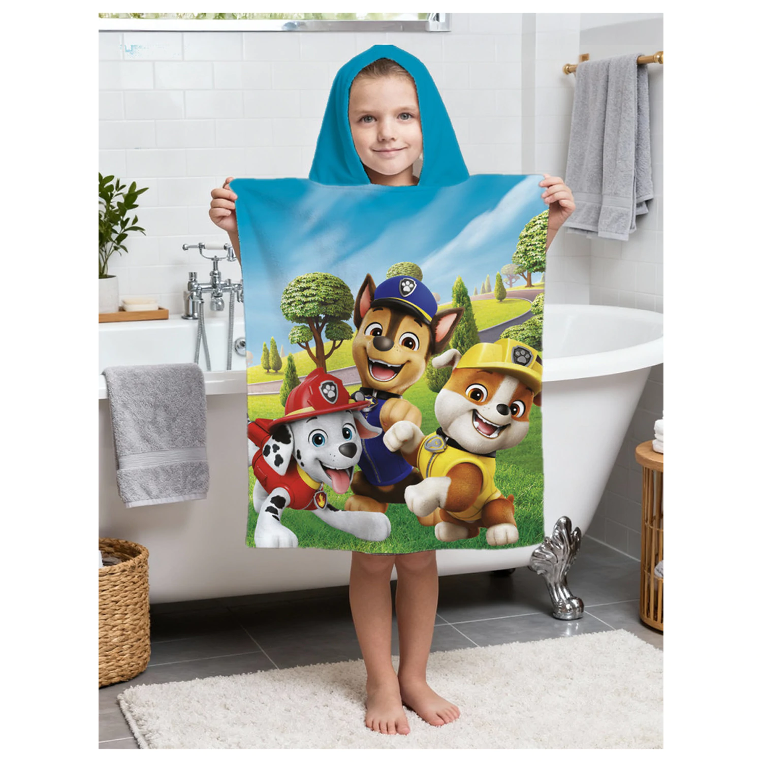 PAW Patrol Funny Day plážová osuška poncho 50x115cm produktová fotografia