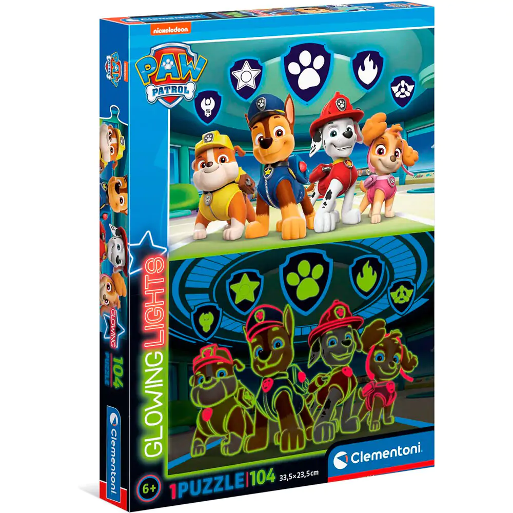 Paw Patrol svietiace puzzle 104 dielikov produktová fotografia