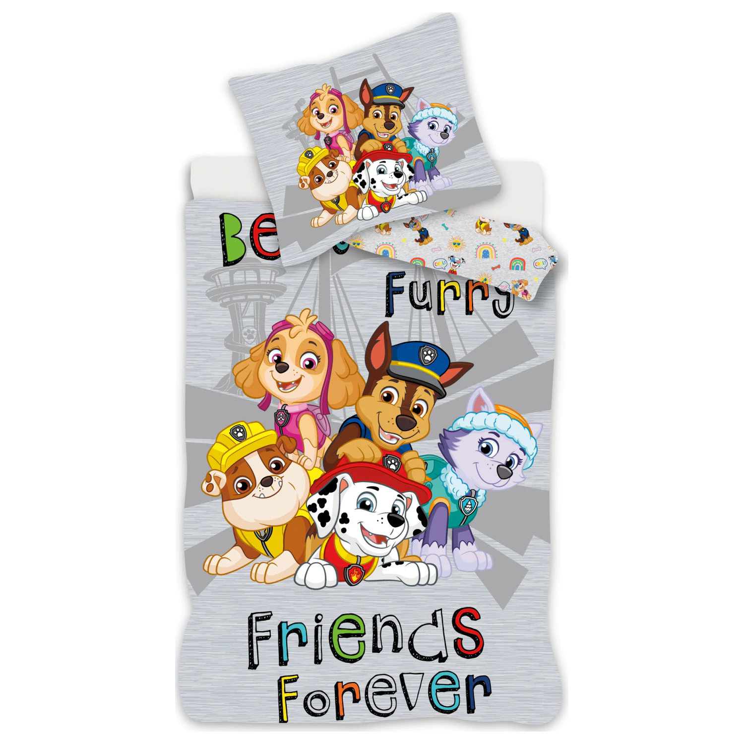 Paw Patrol Sivý mikrovláknový povlak na paplón produktová fotografia
