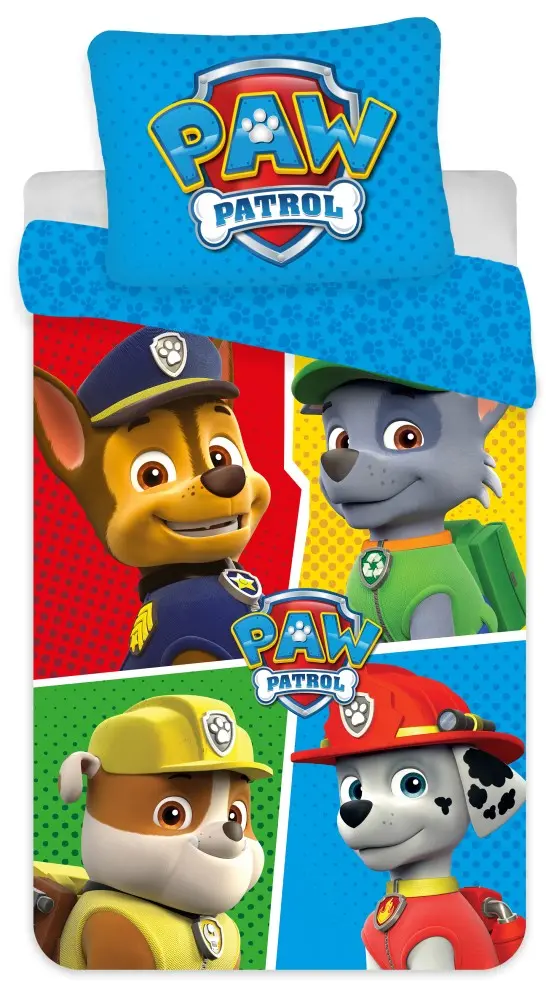 Paw Patrol Detská obliečka na paplón 100x135 cm, obliečka na vankúš 40x60 cm produktová fotografia