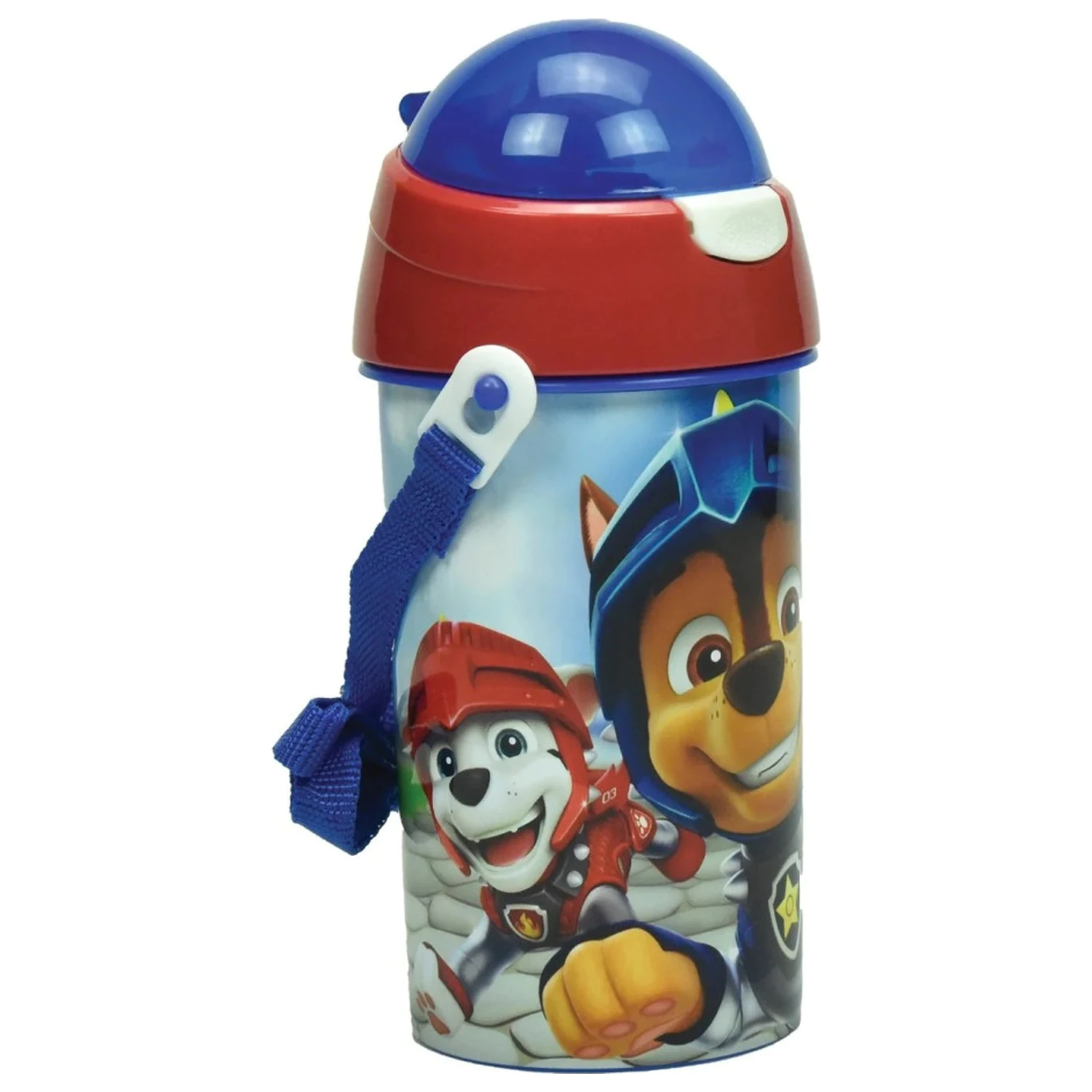 PAW Patrol Knights plastová fľaša na vodu so slamkou s vešiakom 500 ml produktová fotografia