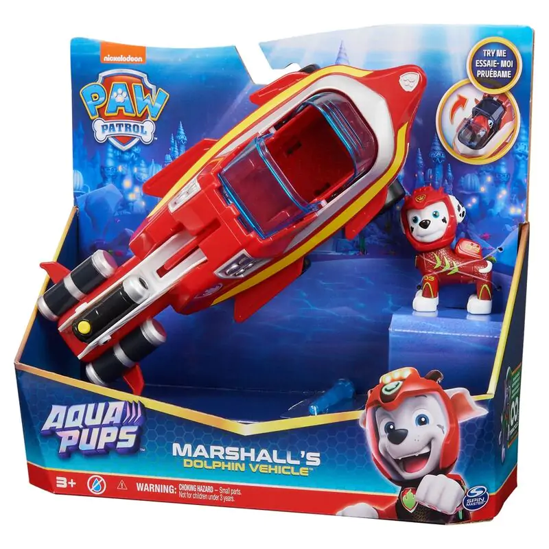 Paw Patrol Marshall Vehicles Aqua Pups balenie figúrok produktová fotografia