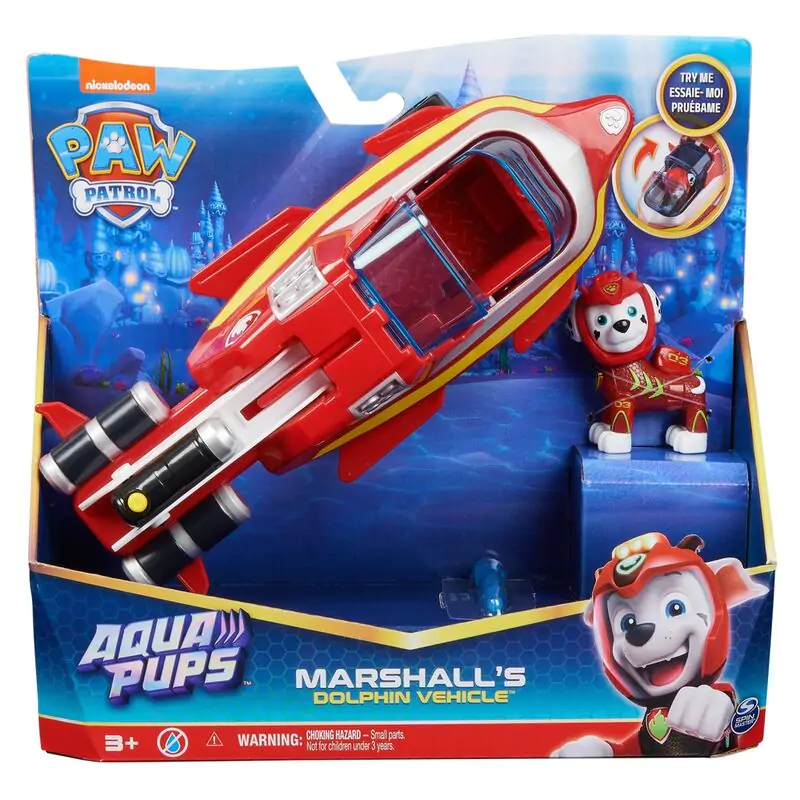 Paw Patrol Marshall Vehicles Aqua Pups balenie figúrok produktová fotografia