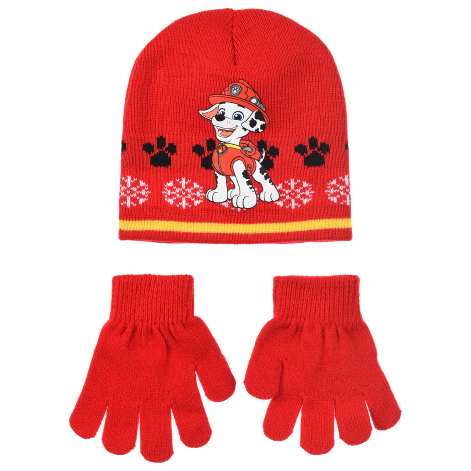 Paw Patrol Marshall červený detský set čiapka a rukavice 52 cm produktová fotografia