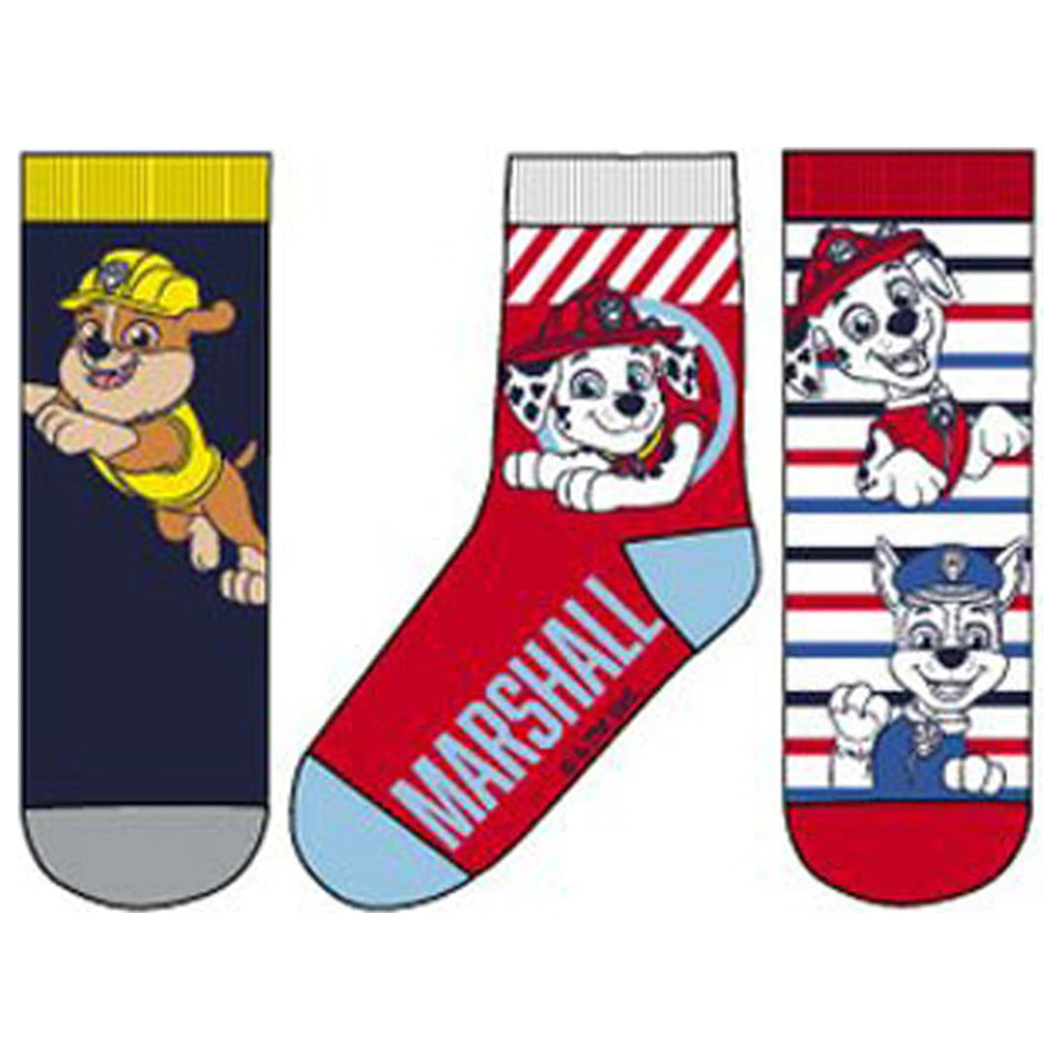 Paw Patrol Marshall, Rubble Detské ponožky 27/30 produktová fotografia