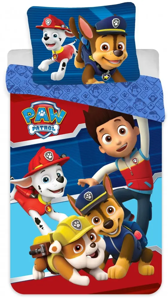Paw Patrol obliečka na mikrovláknovú perinu 140x200 cm, 70x90 cm produktová fotografia