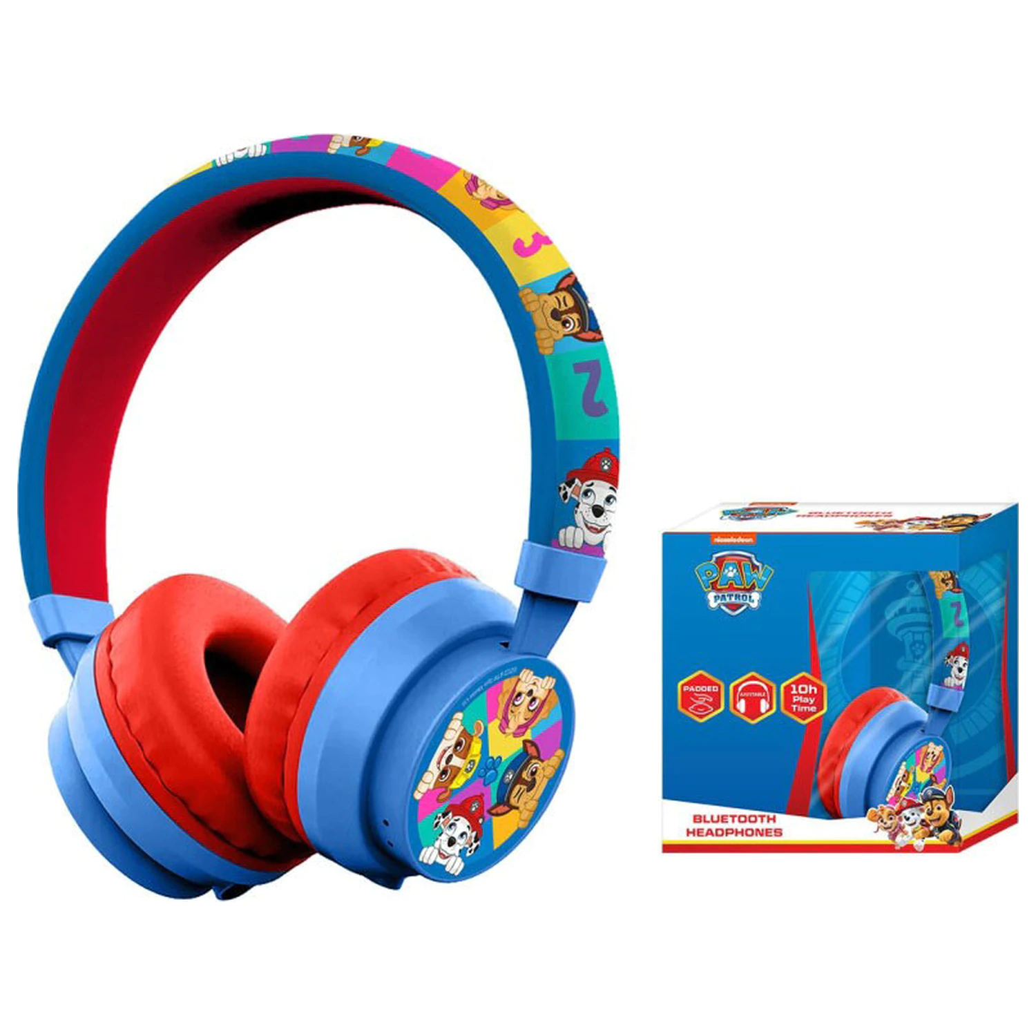 PAW Patrol Numbers Bezdrôtové Bluetooth slúchadlá produktová fotografia