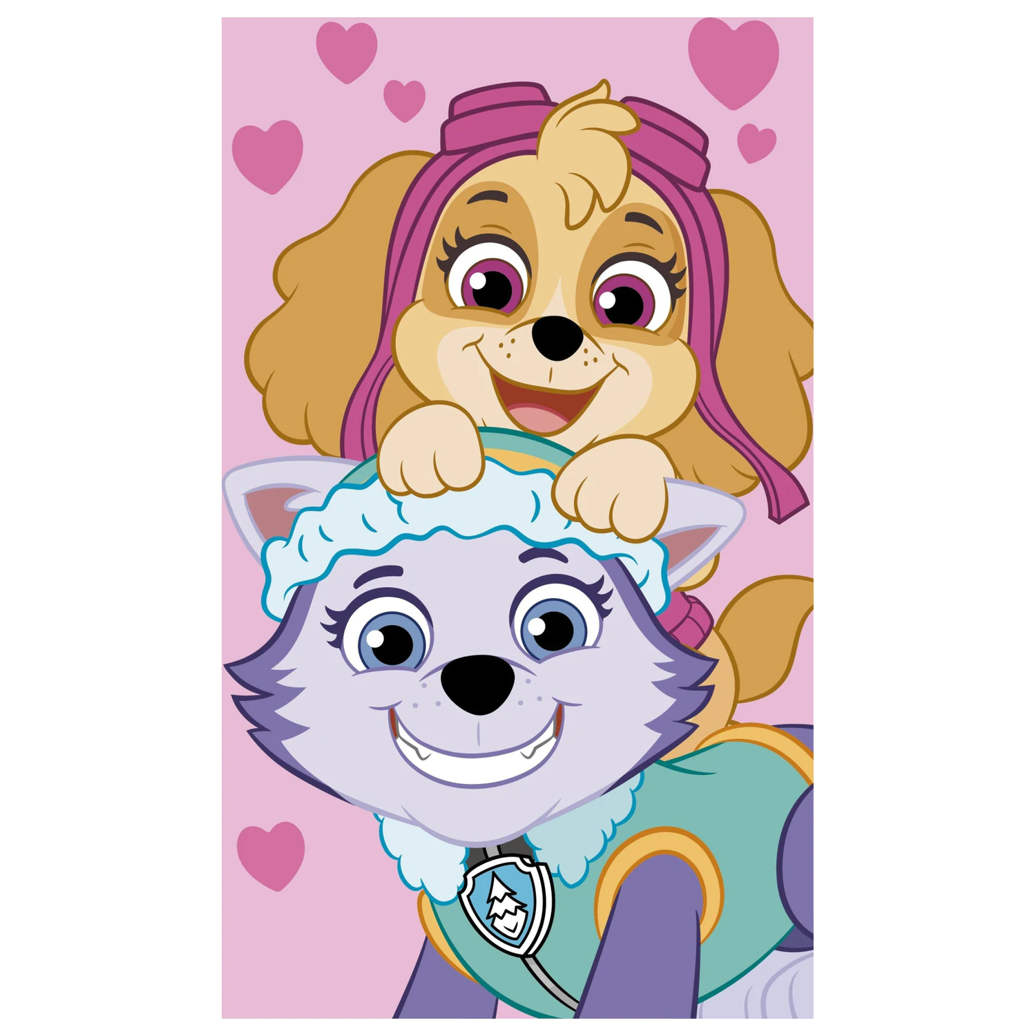 PAW Patrol Ružový uterák na ruky, uterák na tvár, uterák produktová fotografia