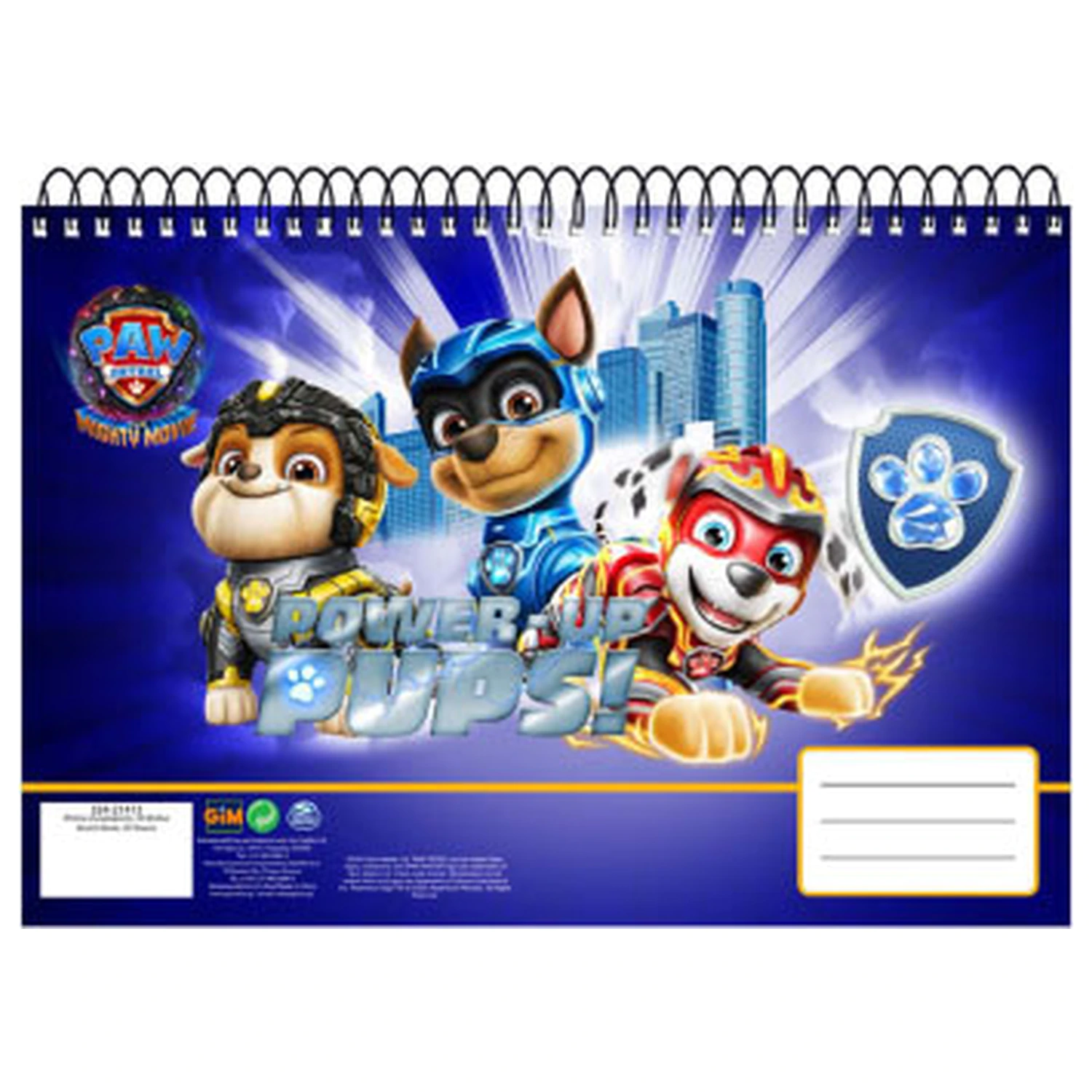 Paw Patrol Power Up A/4 Špirálový skicár, 30 listov produktová fotografia