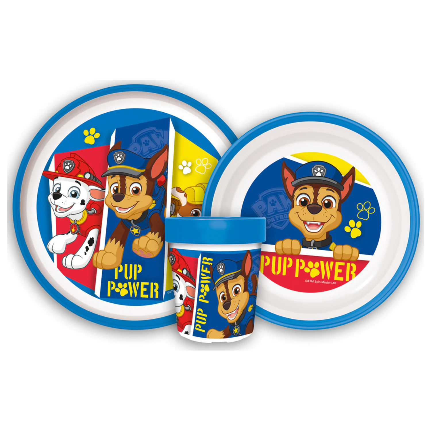 PAW Patrol Pup Power protišmykový jedálenský set, micro plastový set produktová fotografia