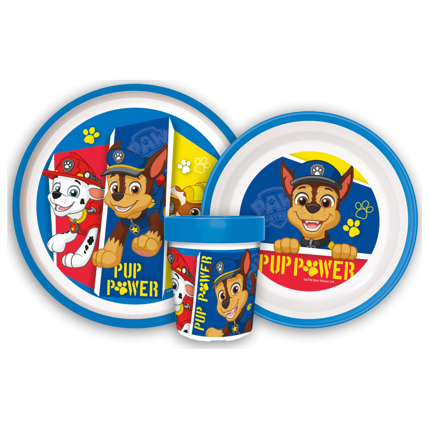 PAW Patrol Pup Power protišmykový jedálenský set, mikrovlnný plastový set produktová fotografia