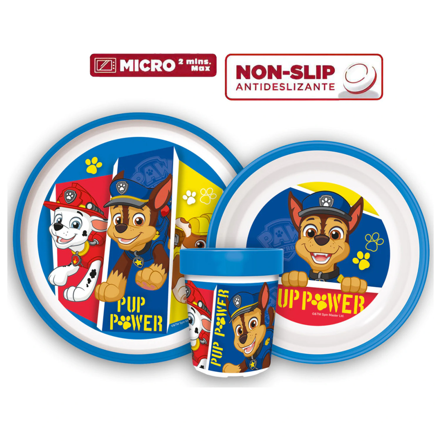 PAW Patrol Pup Power protišmykový jedálenský set, mikrovlnný plastový set produktová fotografia