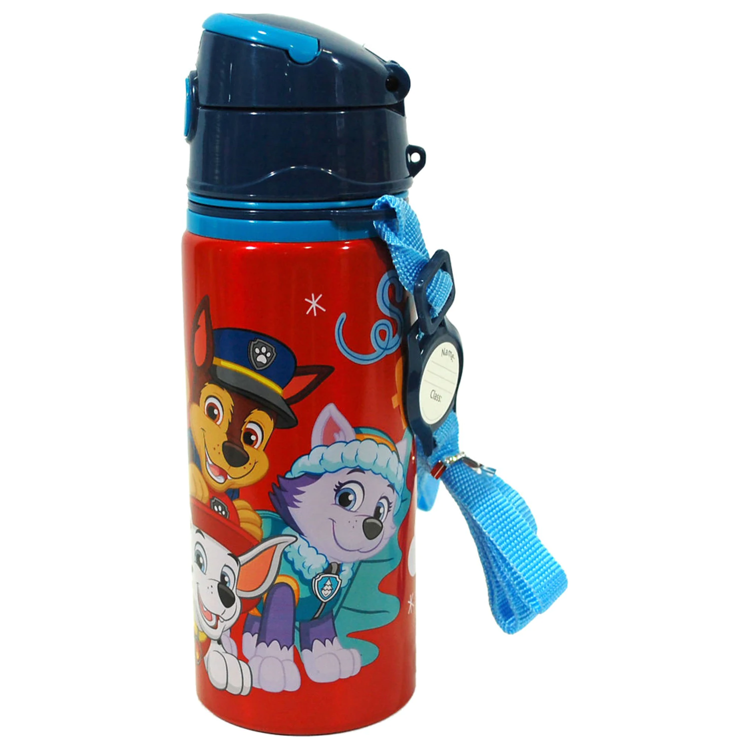 Paw Patrol červená hliníková fľaša so slamkou a háčikom 600 ml produktová fotografia