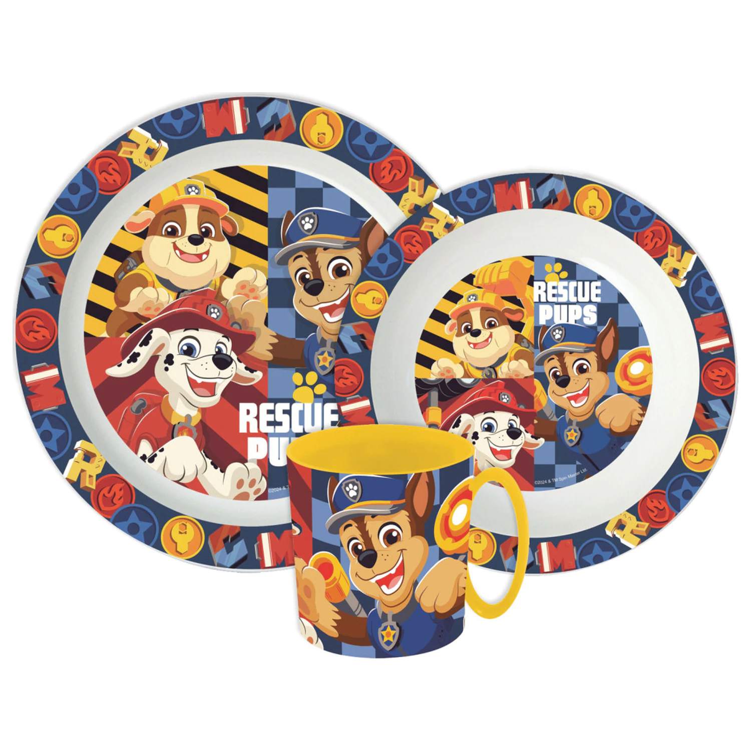 Paw Patrol Rescue Pups Jedálenská súprava, Mikro plastová súprava s hrnčekom produktová fotografia