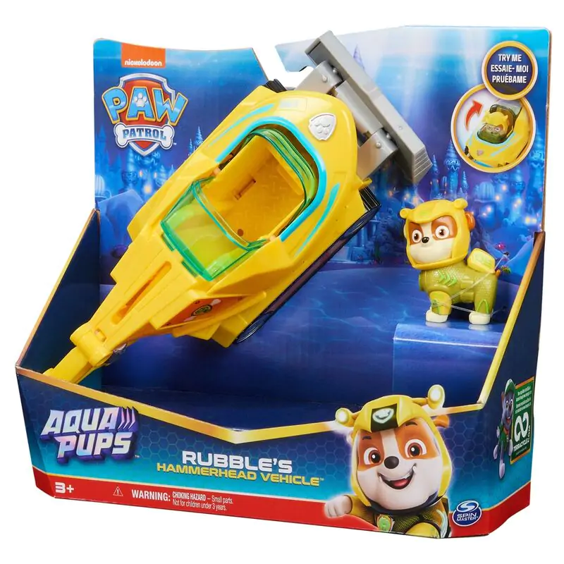 Paw Patrol Rubble Vehicles Aqua Pups pack 4 figúrky termékfotó