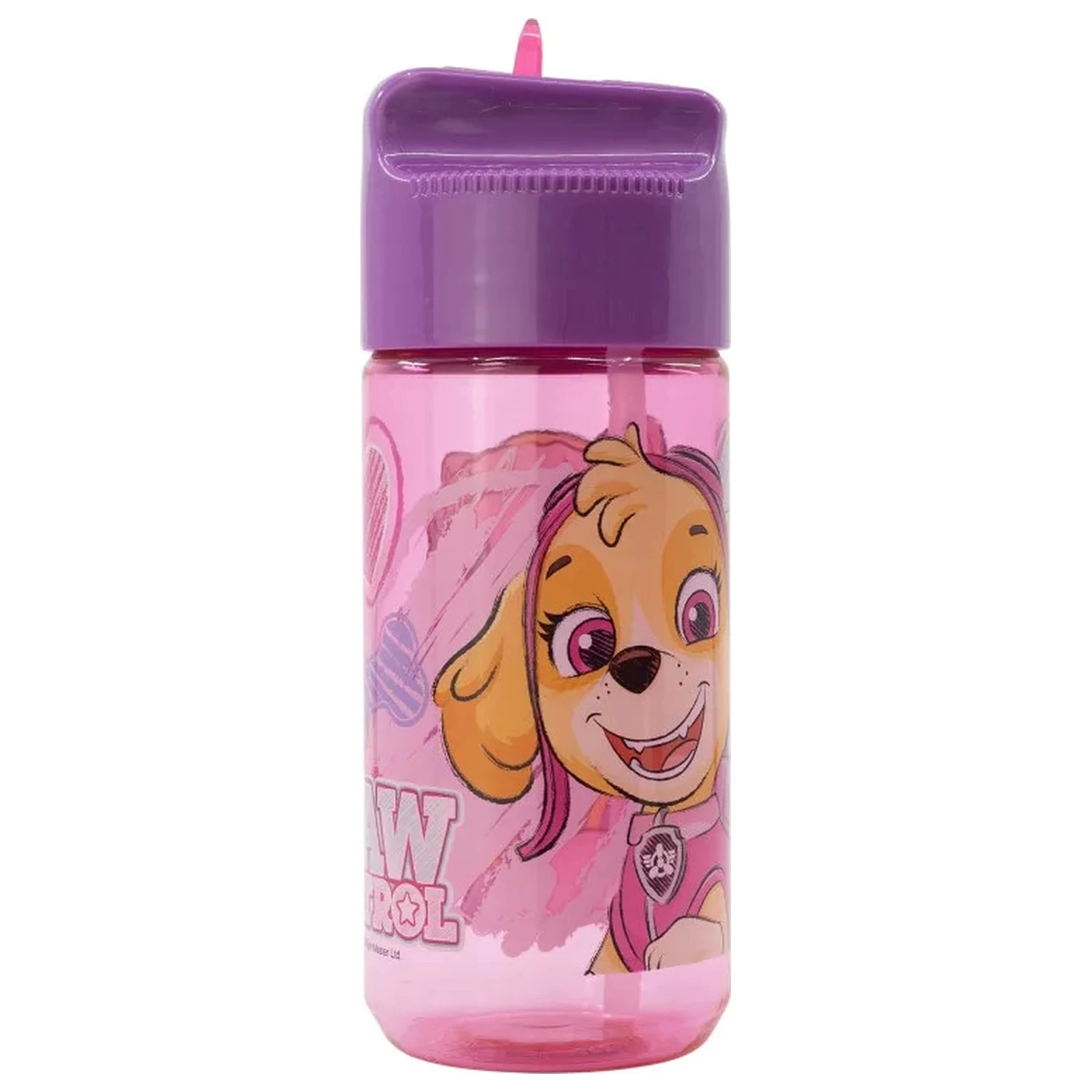 PAW Patrol Sketch Hydro plastová fľaša na vodu so slamkou 430 ml produktová fotografia