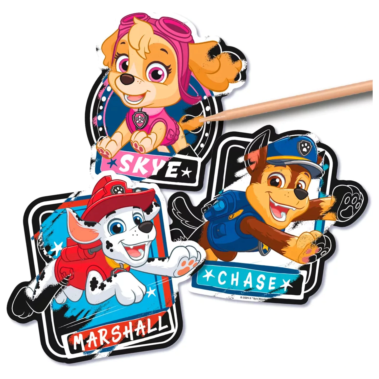 Paw Patrol Team Scratch Art súpravy nálepiek produktová fotografia