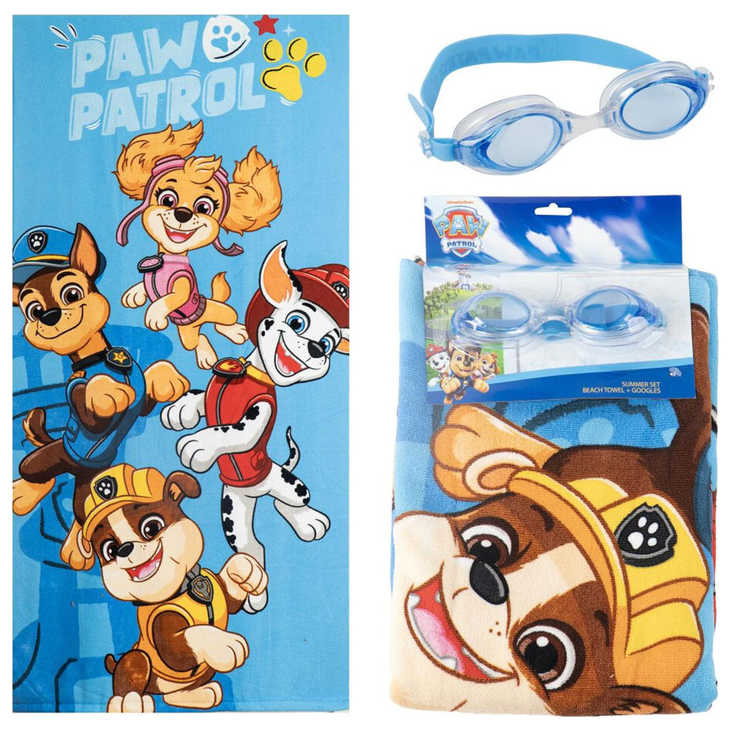 Paw Patrol uterák + sada plaveckých okuliarov produktová fotografia