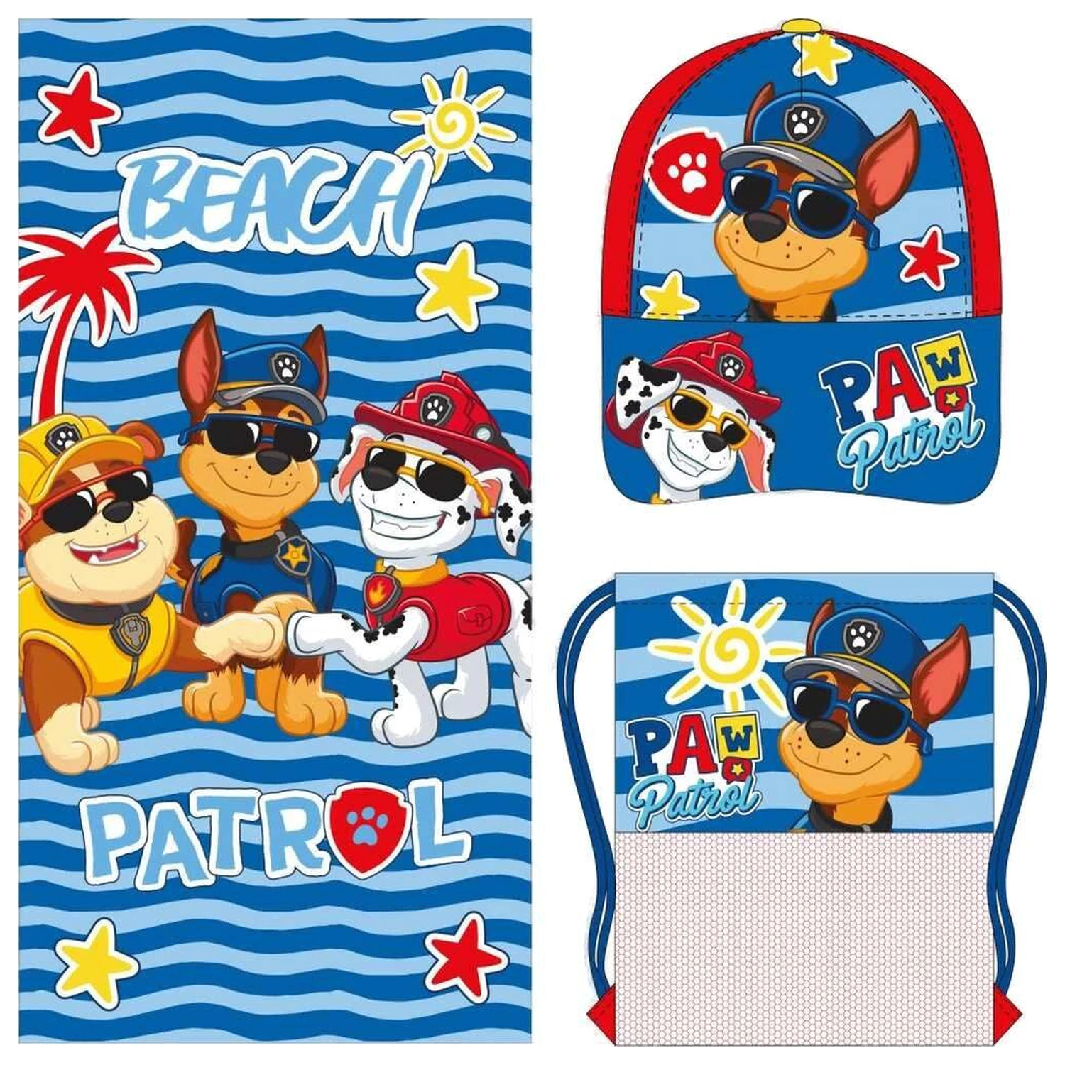 Súprava uteráka, tašky a šiltovky Paw Patrol produktová fotografia