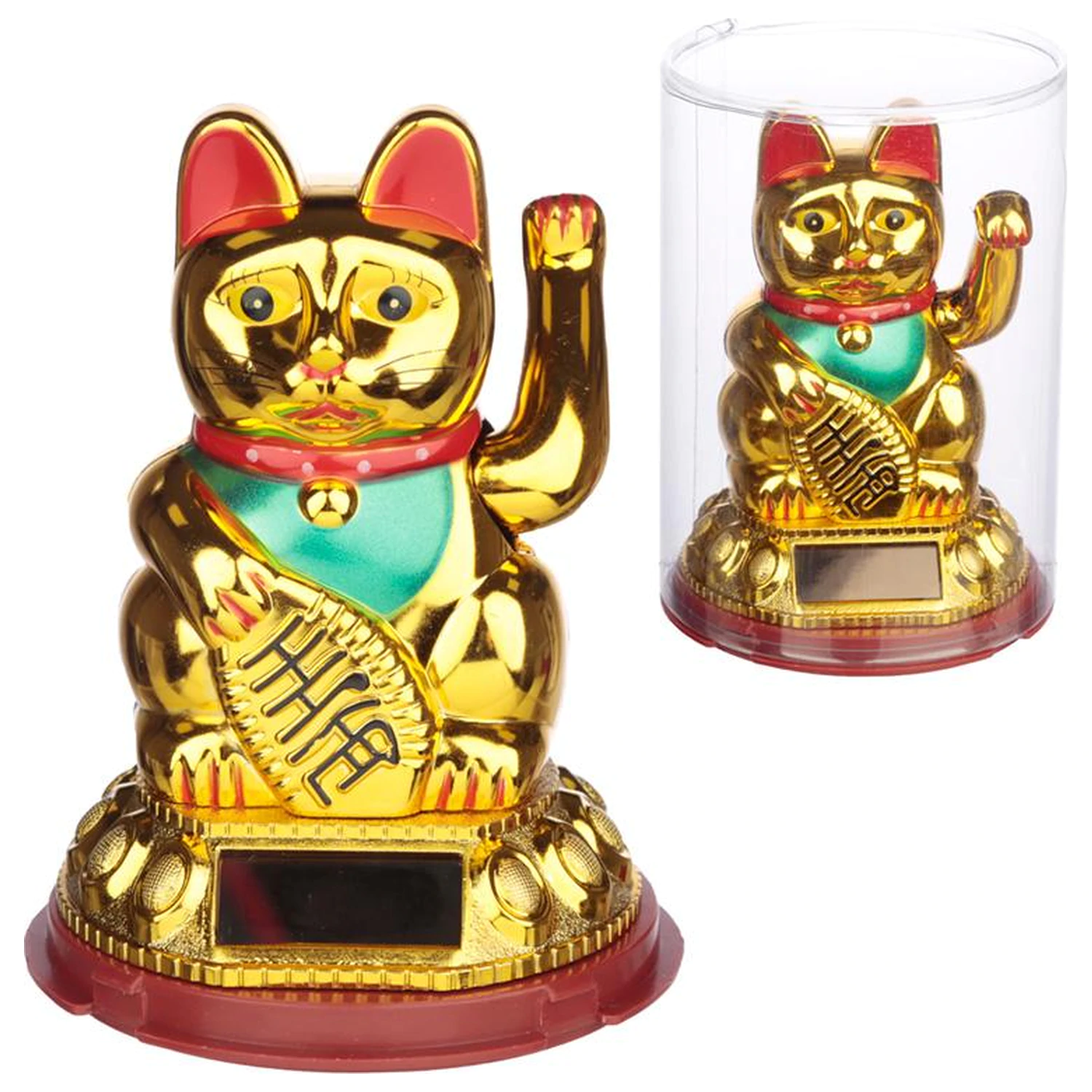 MANEKI-NEKO Solárna postavička pre šťastie 14 cm produktová fotografia