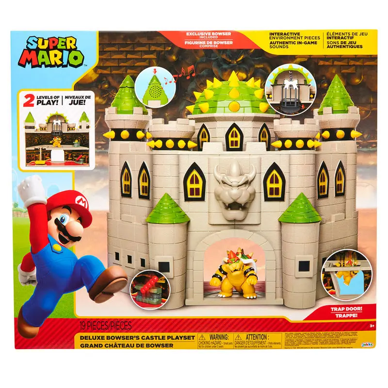 World of Nintendo Super Mario Deluxe Playset Hrad Bowser produktová fotografia