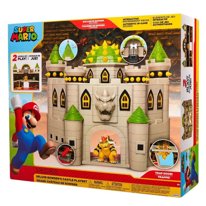 World of Nintendo Super Mario Deluxe Playset Hrad Bowser produktová fotografia