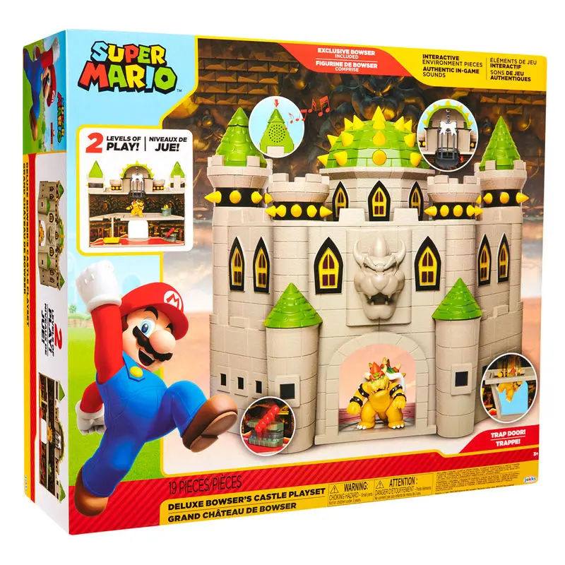 World of Nintendo Super Mario Deluxe Playset Hrad Bowser produktová fotografia