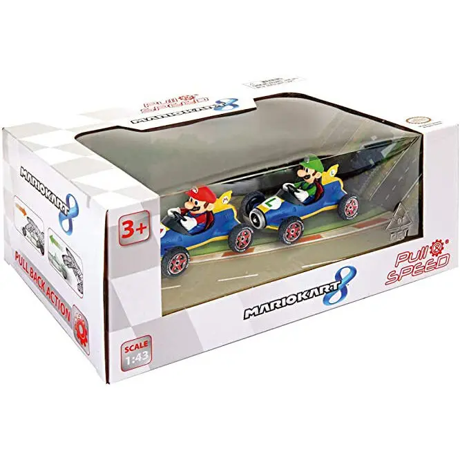 Mario Kart 8 Mario + Luigi Pull Speed set 2 autíčka termékfotó