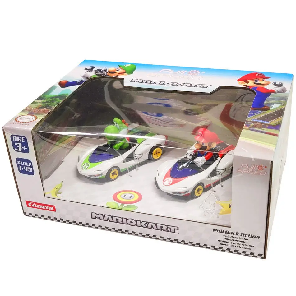 Mario Kart Mario + Yoshi Pull Speed set 2 autá produktová fotografia