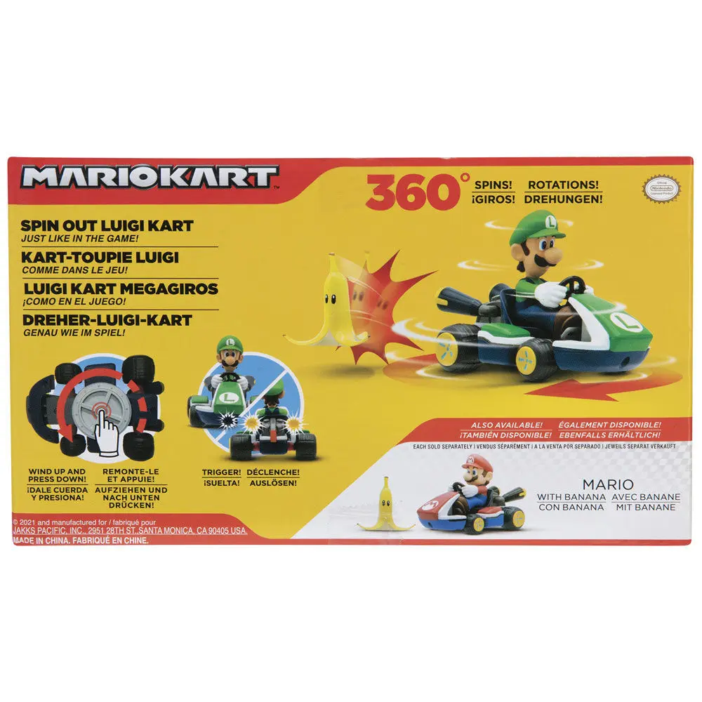 Mario Kart spinout Luigi Kart figúrka 6cm produktová fotografia