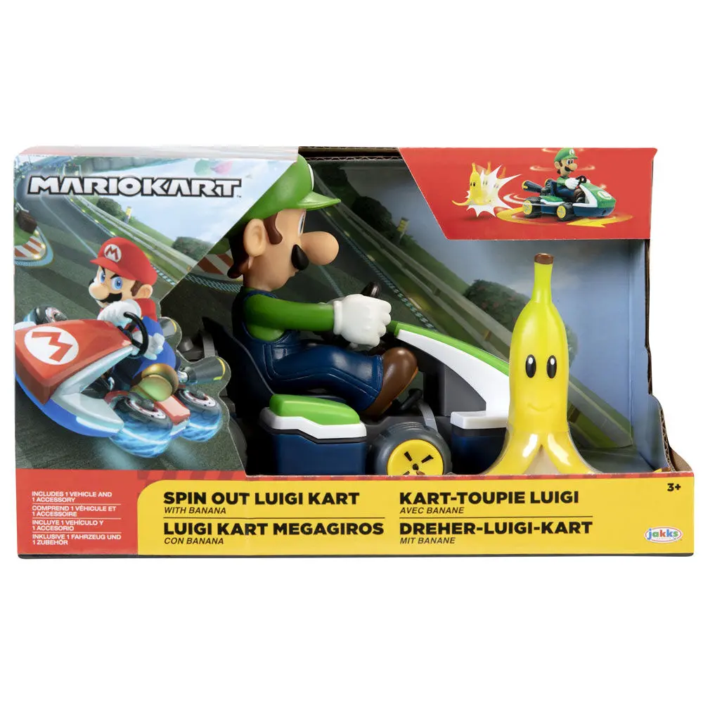 Mario Kart spinout Luigi Kart figúrka 6cm produktová fotografia