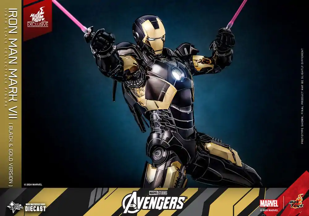 Marvel&#039;s The Avengers Diecast Movie Masterpiece akčná figúrka 1/6 Iron Man Mark VII (Black &amp; Gold Version) 32 cm produktová fotografia