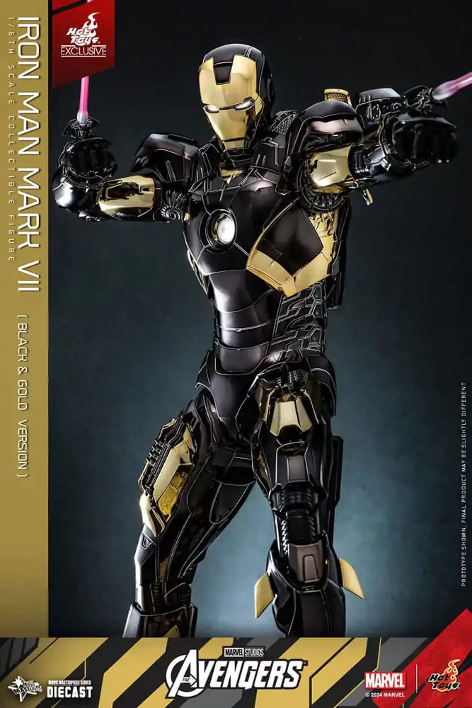 Marvel&#039;s The Avengers Diecast Movie Masterpiece akčná figúrka 1/6 Iron Man Mark VII (Black &amp; Gold Version) 32 cm produktová fotografia