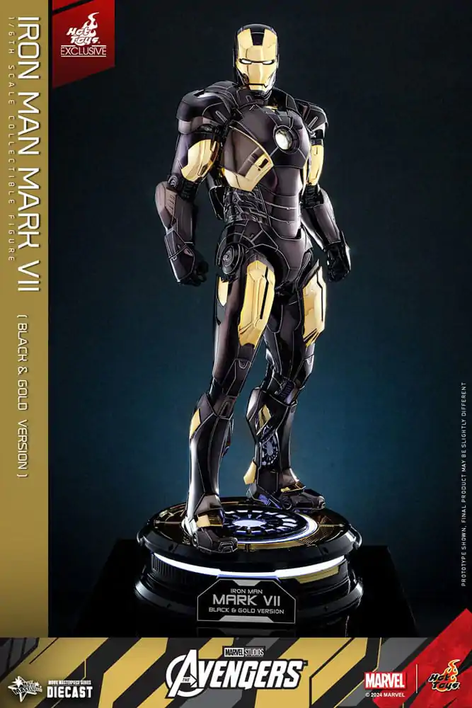 Marvel&#039;s The Avengers Diecast Movie Masterpiece akčná figúrka 1/6 Iron Man Mark VII (Black &amp; Gold Version) 32 cm produktová fotografia