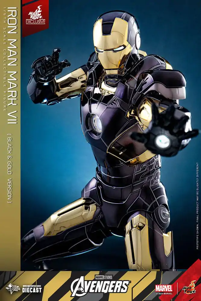 Marvel&#039;s The Avengers Diecast Movie Masterpiece akčná figúrka 1/6 Iron Man Mark VII (Black &amp; Gold Version) 32 cm produktová fotografia