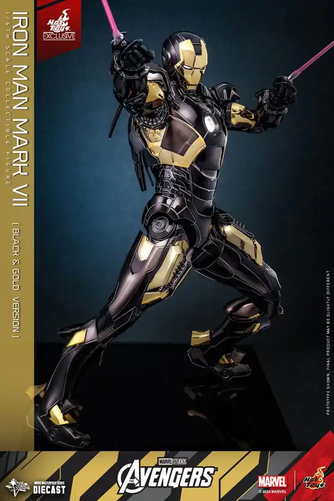 Marvel&#039;s The Avengers Diecast Movie Masterpiece akčná figúrka 1/6 Iron Man Mark VII (Black &amp; Gold Version) 32 cm produktová fotografia