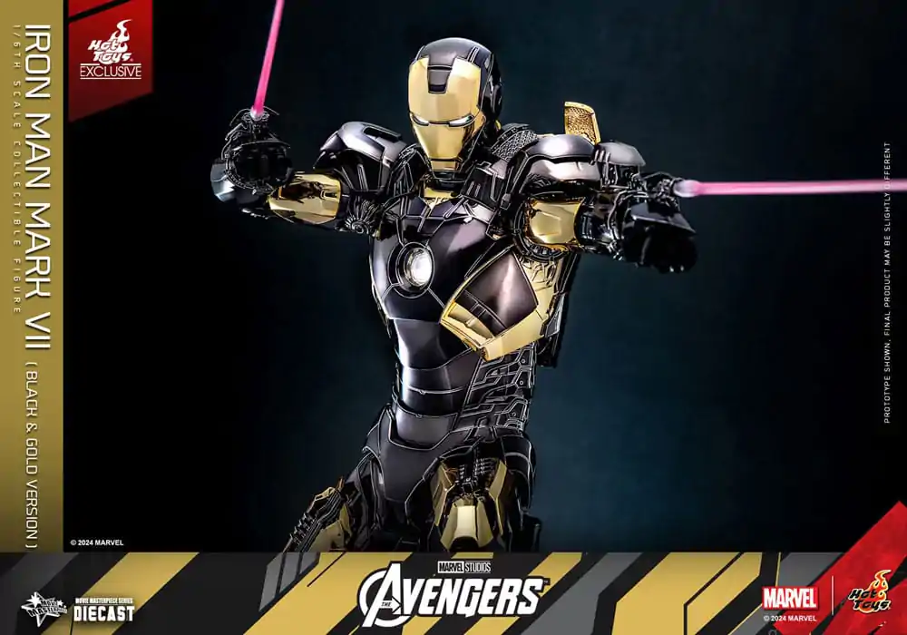 Marvel&#039;s The Avengers Diecast Movie Masterpiece akčná figúrka 1/6 Iron Man Mark VII (Black &amp; Gold Version) 32 cm produktová fotografia