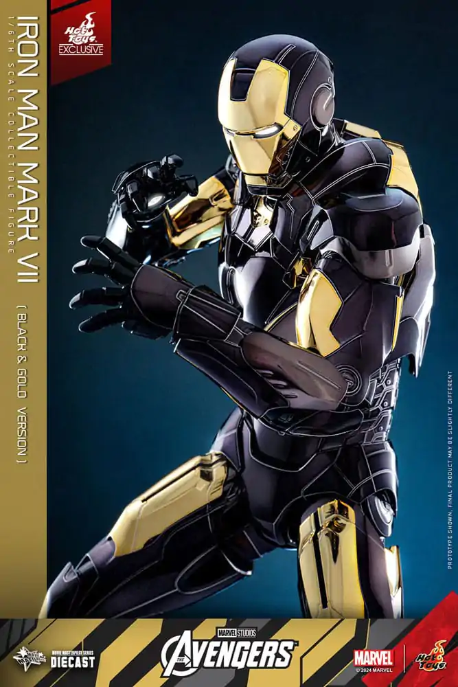 Marvel&#039;s The Avengers Diecast Movie Masterpiece akčná figúrka 1/6 Iron Man Mark VII (Black &amp; Gold Version) 32 cm produktová fotografia