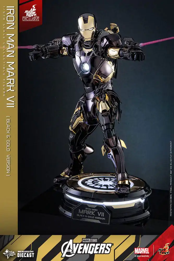 Marvel&#039;s The Avengers Diecast Movie Masterpiece akčná figúrka 1/6 Iron Man Mark VII (Black &amp; Gold Version) 32 cm produktová fotografia